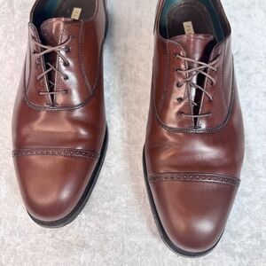 Florsheim Mens Brown Leather Cap Toe Oxford Dress Shoes Size 11.5 D